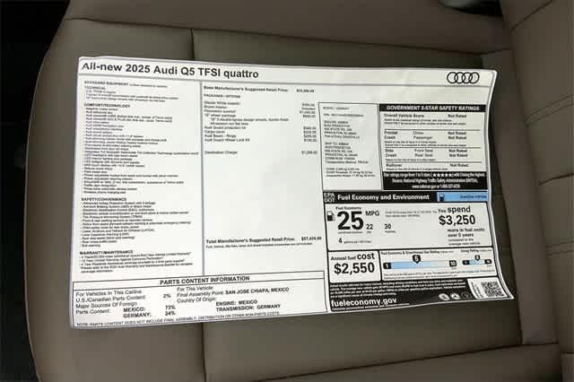 new 2025 Audi Q5 car, priced at $57,430