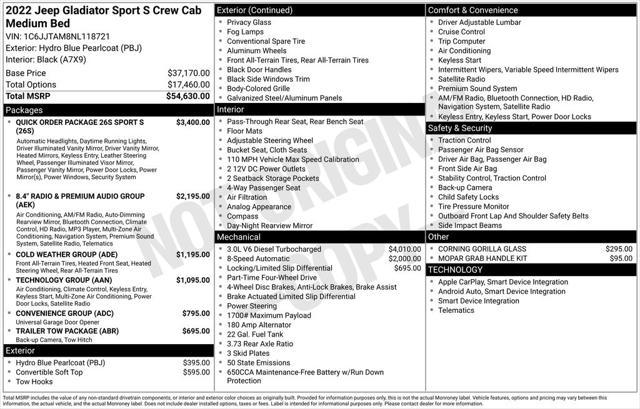 used 2022 Jeep Gladiator car, priced at $34,000