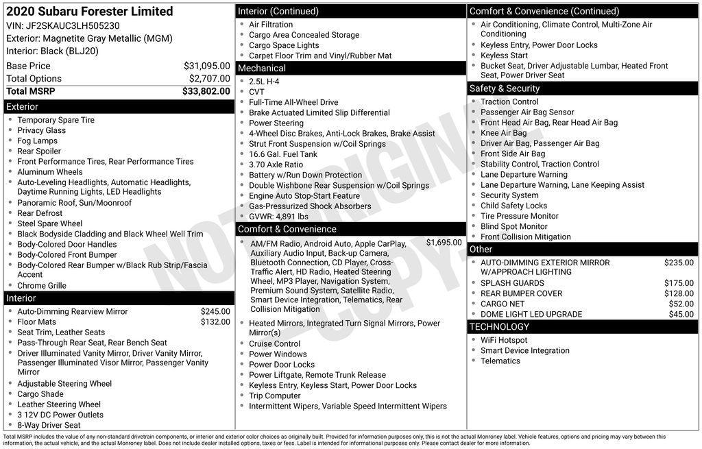 used 2020 Subaru Forester car, priced at $23,498