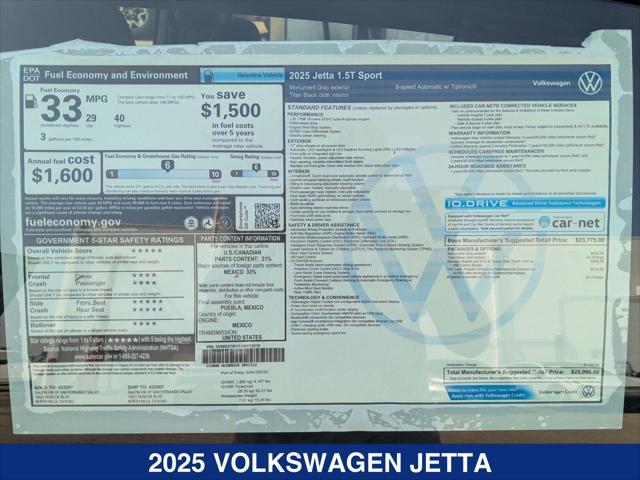 new 2025 Volkswagen Jetta car, priced at $25,966