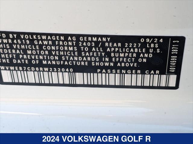 new 2024 Volkswagen Golf R car, priced at $49,239