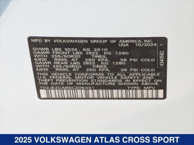 new 2025 Volkswagen Atlas car, priced at $45,551