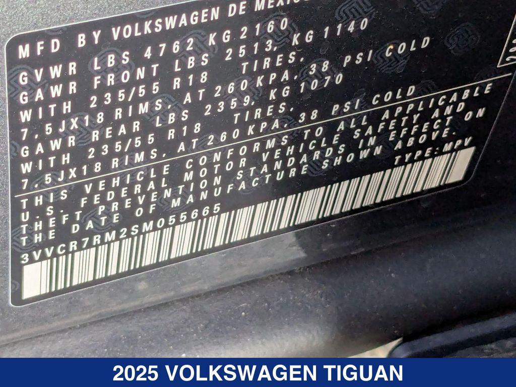 new 2025 Volkswagen Tiguan car, priced at $32,578