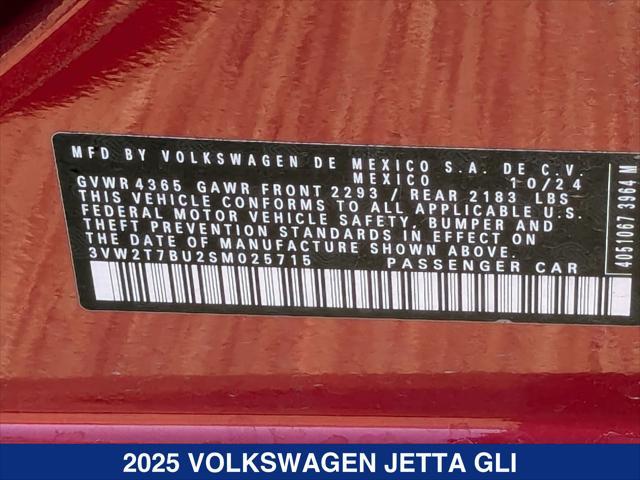 new 2025 Volkswagen Jetta GLI car, priced at $35,305