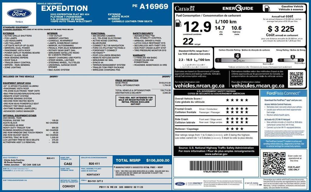 used 2023 Ford Expedition Max car, priced at $62,900