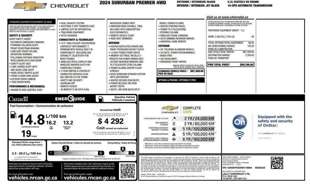 used 2024 Chevrolet Suburban car, priced at $68,500