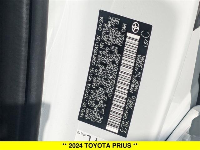 new 2024 Toyota Prius car, priced at $35,654