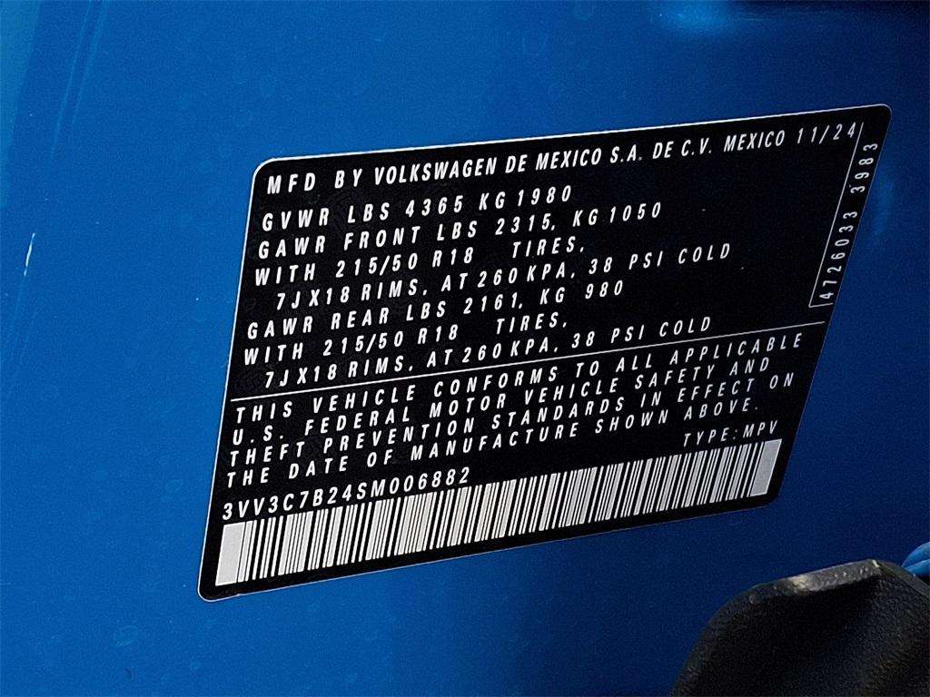 new 2025 Volkswagen Taos car, priced at $33,251