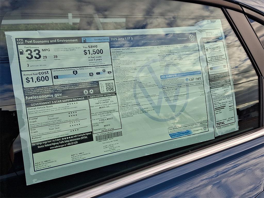 new 2025 Volkswagen Jetta car, priced at $24,773