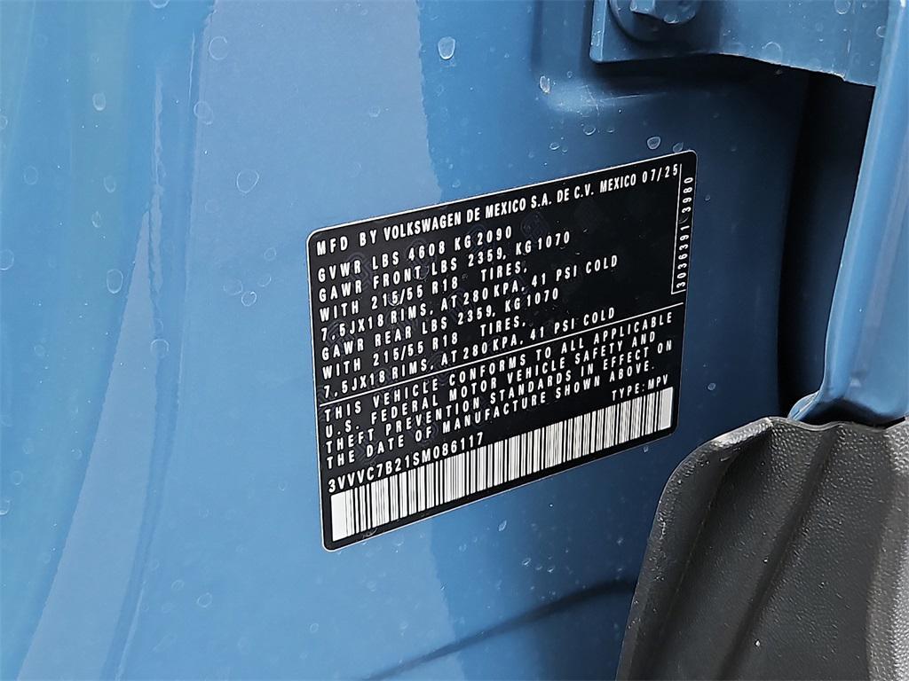 new 2025 Volkswagen Taos car, priced at $33,432