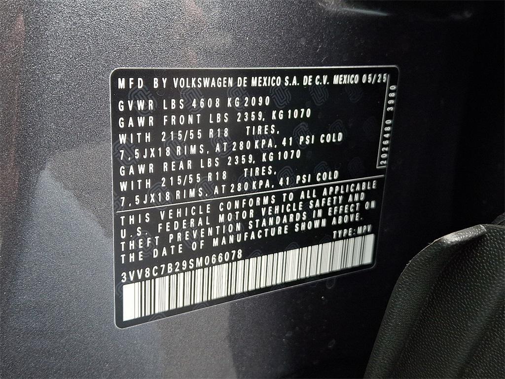 new 2025 Volkswagen Taos car, priced at $28,821