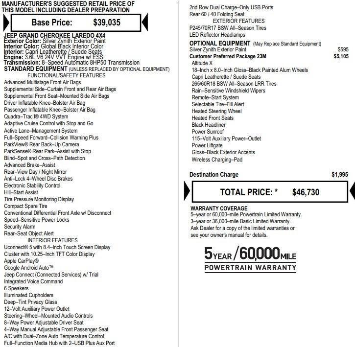 used 2025 Jeep Grand Cherokee car, priced at $35,995