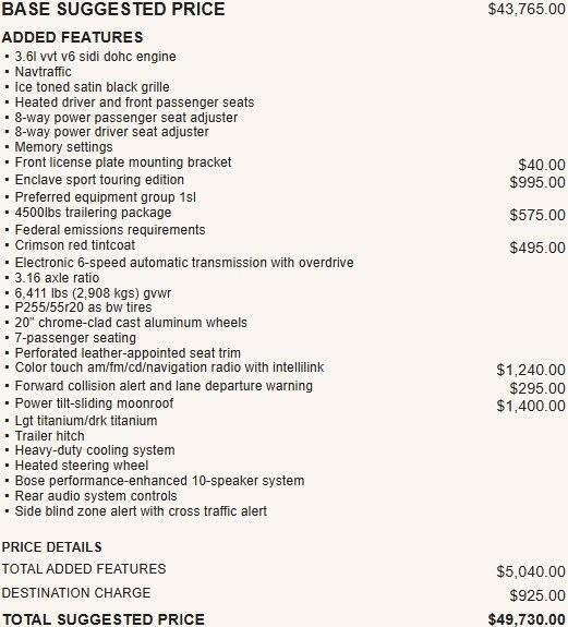 used 2017 Buick Enclave car, priced at $10,995