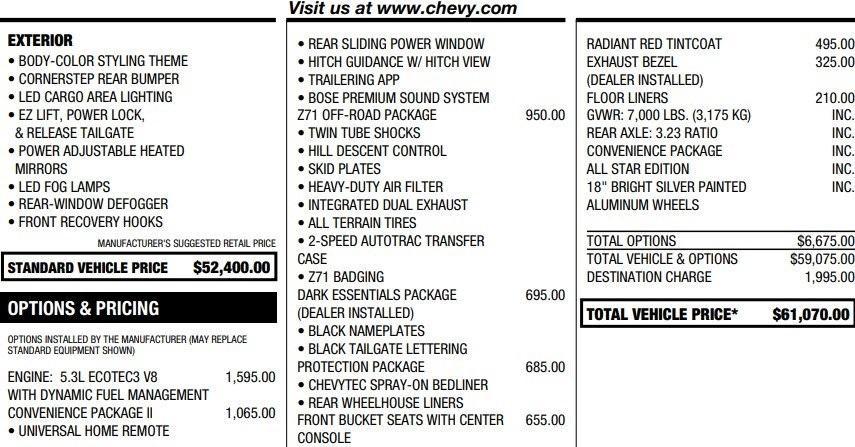 used 2025 Chevrolet Silverado 1500 car, priced at $47,995