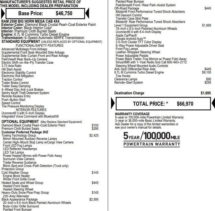 used 2019 Ram 2500 car, priced at $46,995