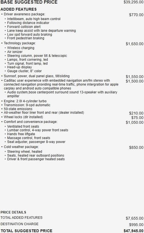 used 2019 Cadillac XT4 car, priced at $22,995