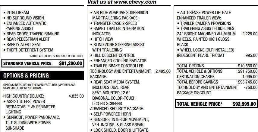 used 2025 Chevrolet Tahoe car, priced at $80,995