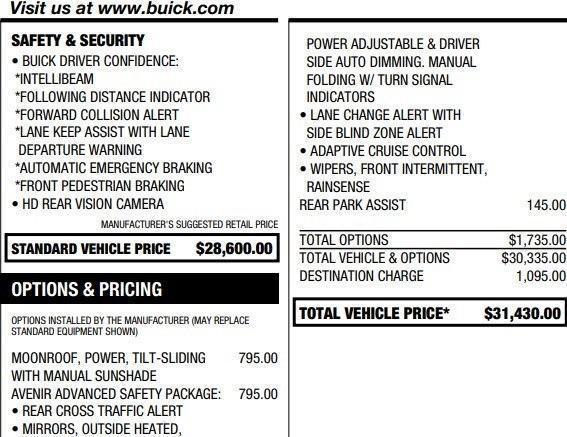 used 2024 Buick Envista car, priced at $27,995