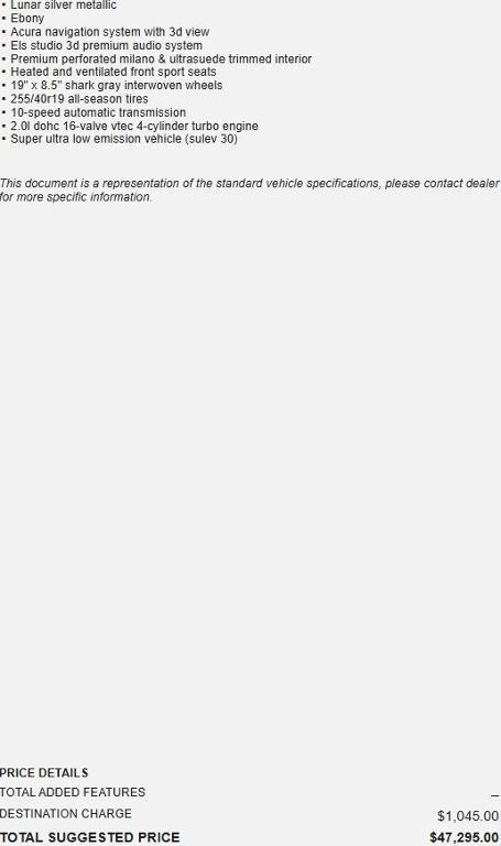 used 2021 Acura TLX car, priced at $26,495