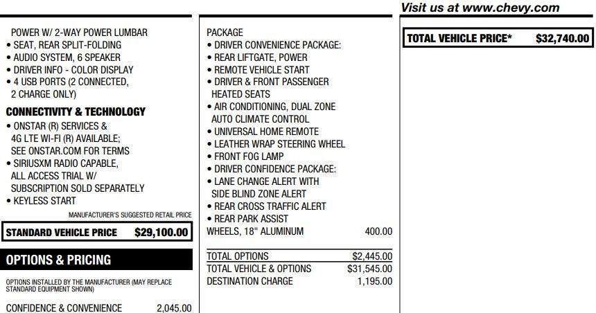 used 2020 Chevrolet Equinox car, priced at $16,495