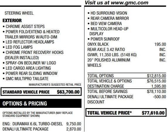 used 2020 GMC Sierra 2500 car, priced at $40,995