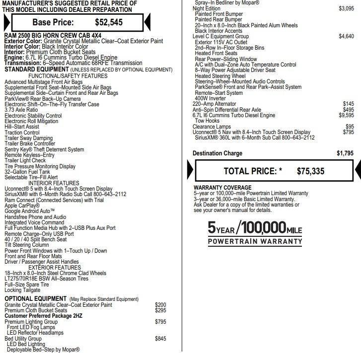 used 2022 Ram 2500 car, priced at $39,995