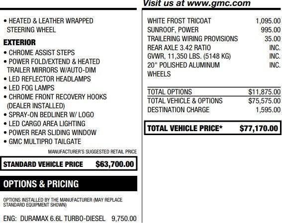 used 2020 GMC Sierra 2500 car, priced at $48,995