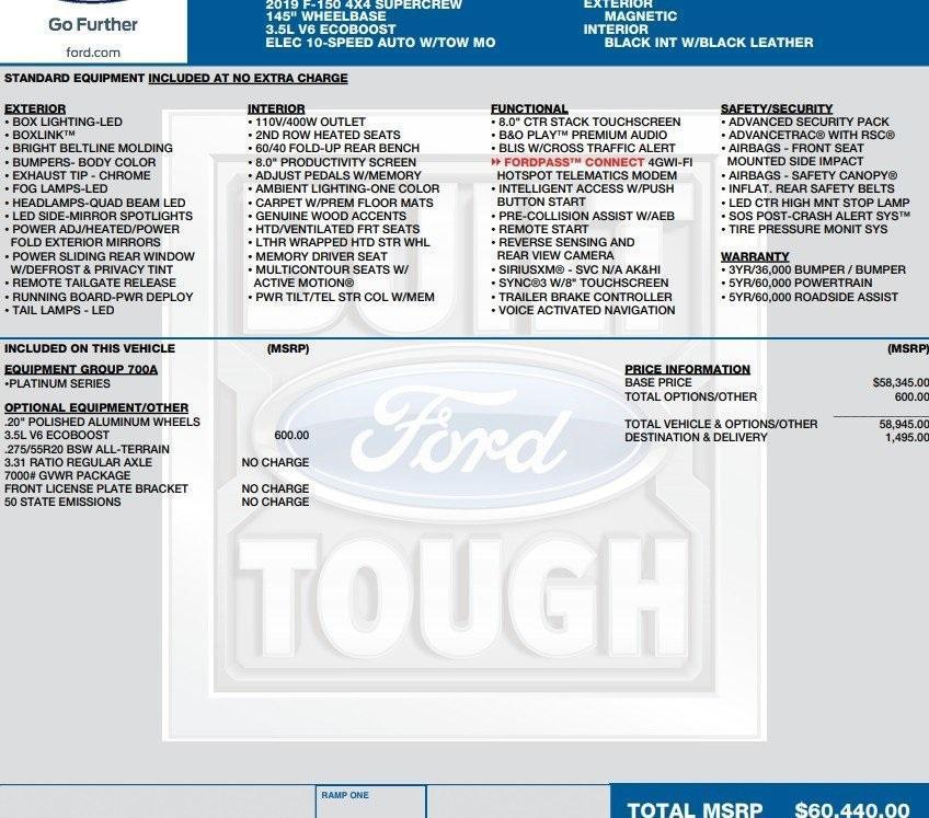 used 2019 Ford F-150 car, priced at $29,995