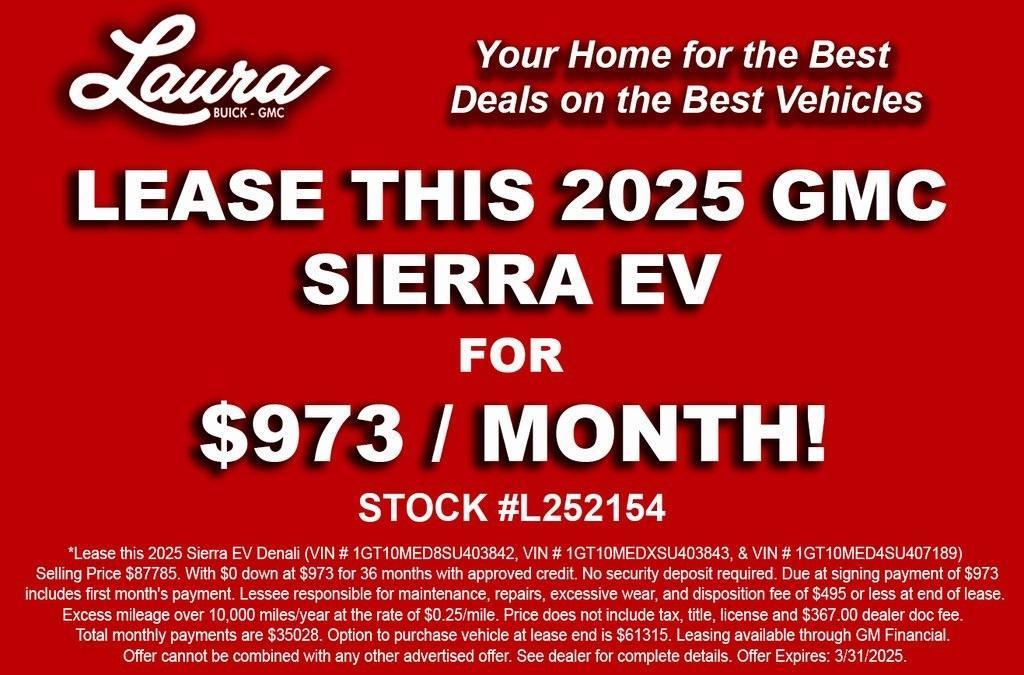 new 2025 GMC Sierra EV car, priced at $84,785