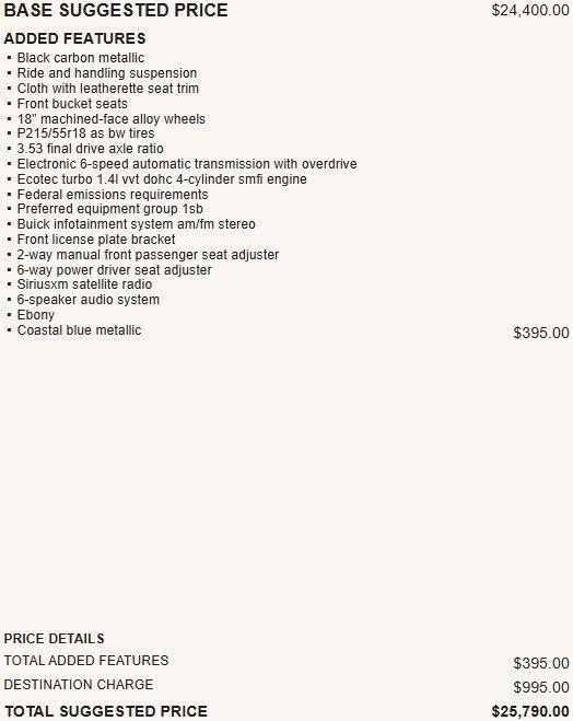 used 2018 Buick Encore car, priced at $14,995