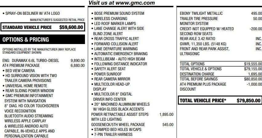 used 2022 GMC Sierra 2500 car, priced at $54,995
