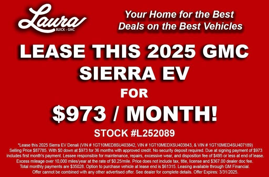 new 2025 GMC Sierra EV car, priced at $84,785