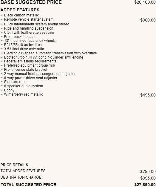 used 2019 Buick Encore car, priced at $16,495