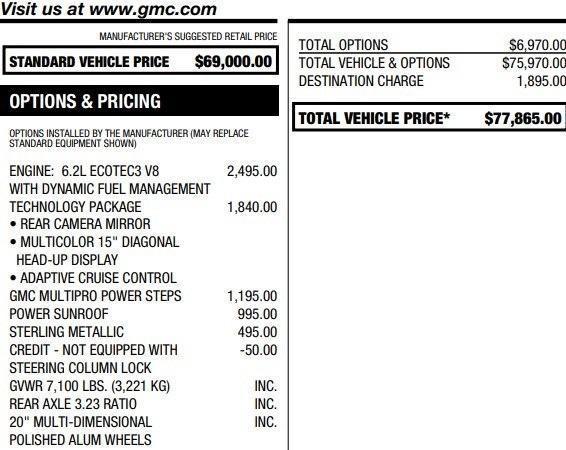 used 2023 GMC Sierra 1500 car, priced at $56,995