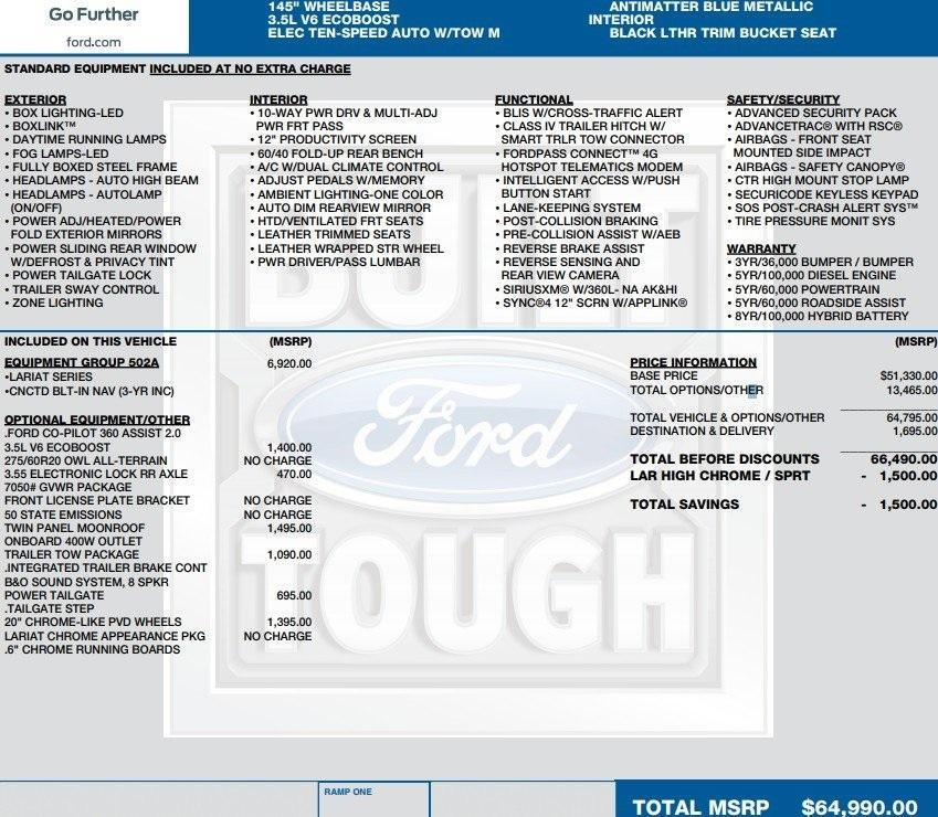 used 2021 Ford F-150 car, priced at $41,995