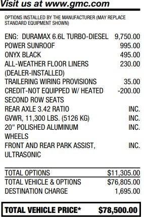 used 2022 GMC Sierra 2500 car, priced at $56,995