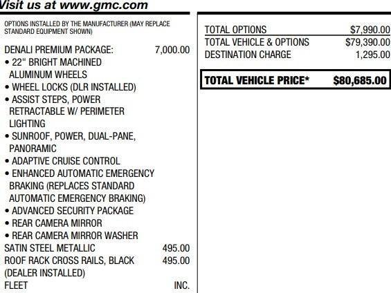 used 2021 GMC Yukon car, priced at $41,995
