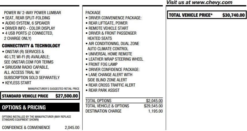 used 2020 Chevrolet Equinox car, priced at $16,995