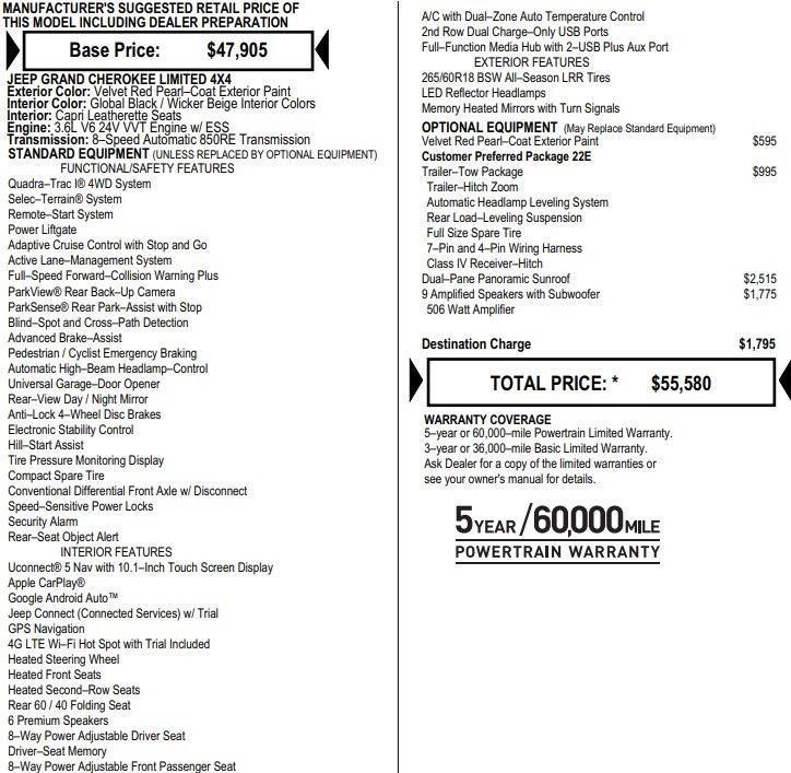 used 2024 Jeep Grand Cherokee car, priced at $36,995