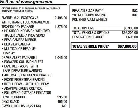used 2021 GMC Sierra 1500 car, priced at $43,995