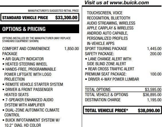 used 2022 Buick Envision car, priced at $22,995