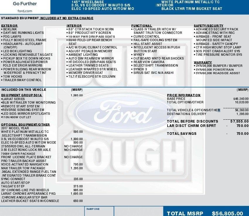 used 2017 Ford F-150 car, priced at $23,995