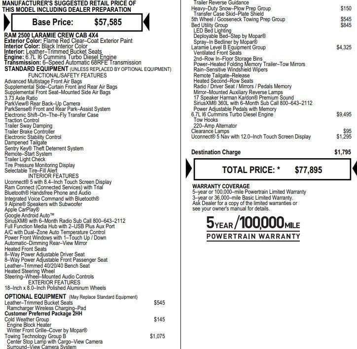 used 2022 Ram 2500 car, priced at $48,995