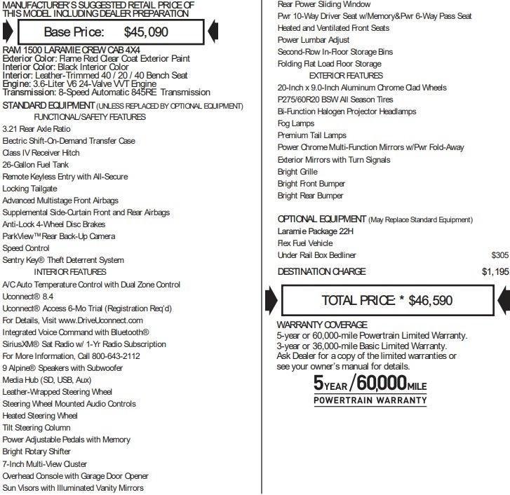 used 2016 Ram 1500 car, priced at $22,995