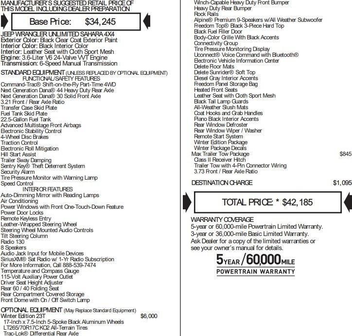 used 2017 Jeep Wrangler Unlimited car, priced at $19,995