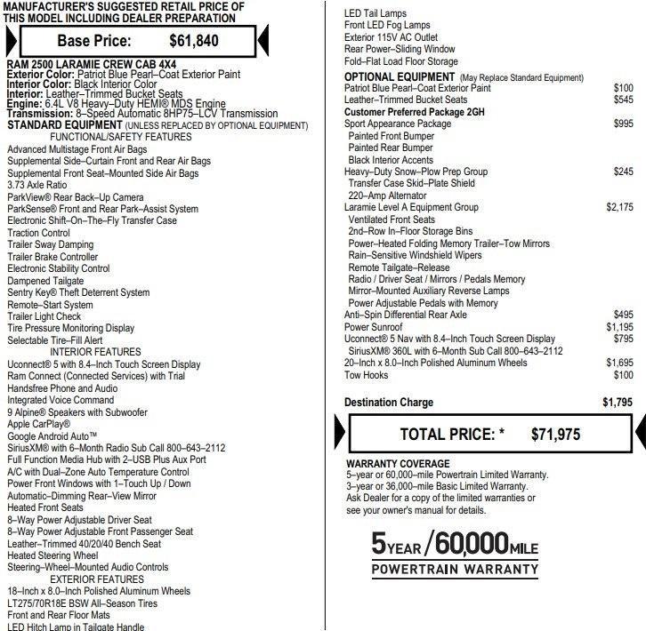 used 2022 Ram 2500 car, priced at $33,995