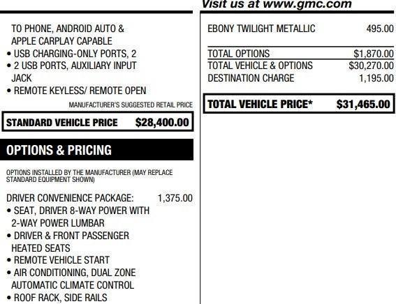 used 2020 GMC Terrain car, priced at $13,995