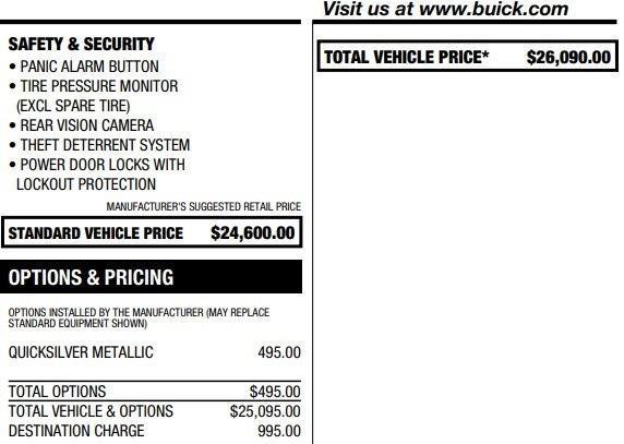 used 2021 Buick Encore car, priced at $14,995