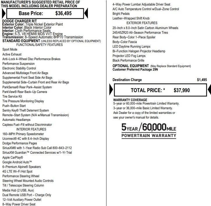 used 2020 Dodge Charger car, priced at $26,995