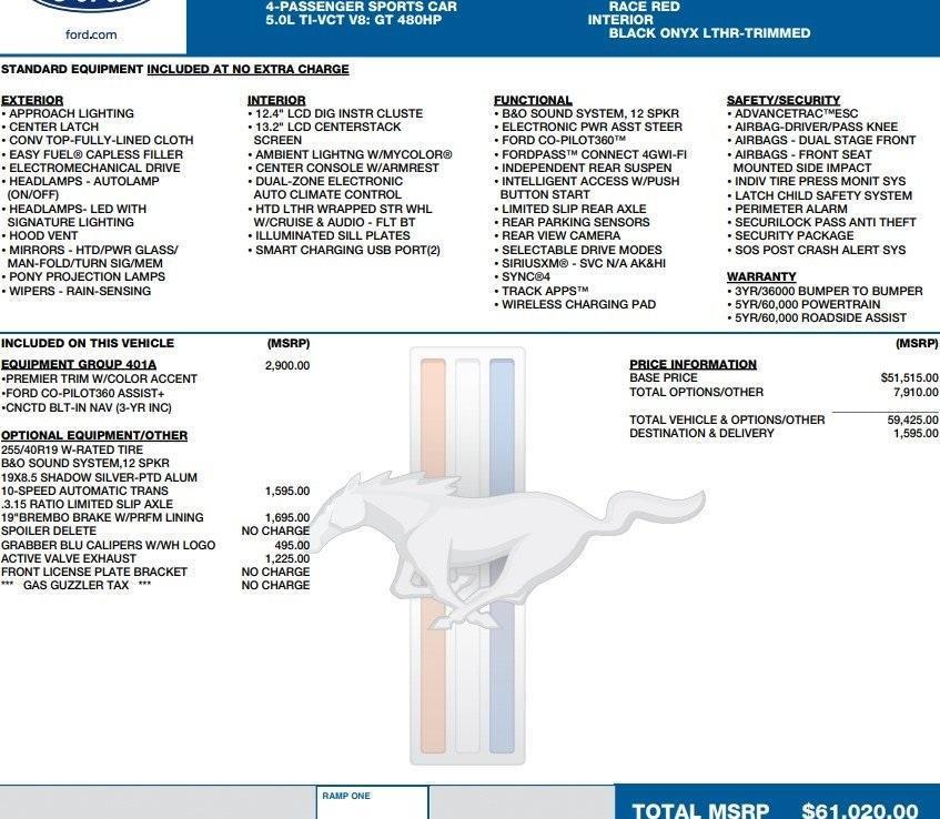 used 2024 Ford Mustang car, priced at $46,495